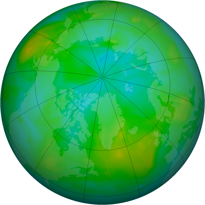 Arctic ozone map for 26 July 2009